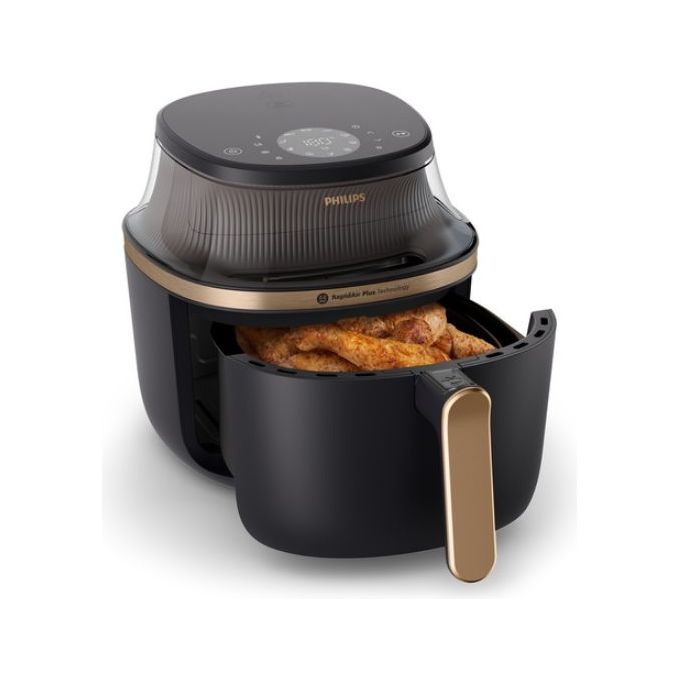 Philips serie 3000 NA332-00 Friggitrice ad Aria 6,2 Litri Potenza 1700W 12 Programmi Display LED Colore Nero