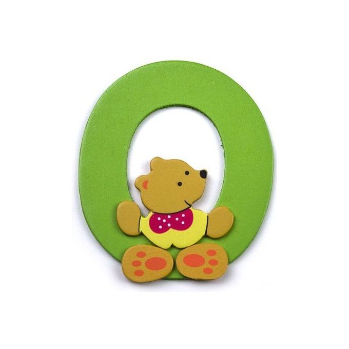 Baby Idea Lettera decorativa in legno “O” altezza 8 cm