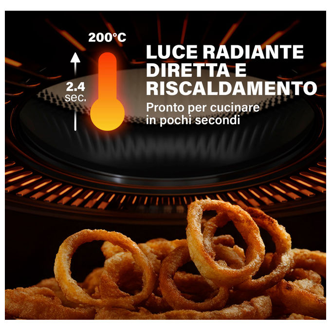 Princess 182270 - Friggitrice ad aria 5 L, 1500 W, 8 programmi preimpostati, Display digitale, Tecnologia ciclonica Zyklon, Nero