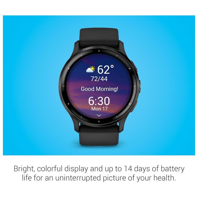 Garmin Venu 3 45mm 1.4'' Amoled GPS Sport Salute Notifiche Black and Slate con cinturino in silicone