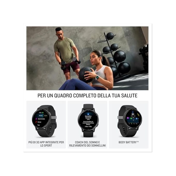 Garmin Vivoactive 5 1.2'' GPS Sport Salute Notifiche Cream gold and Ivory