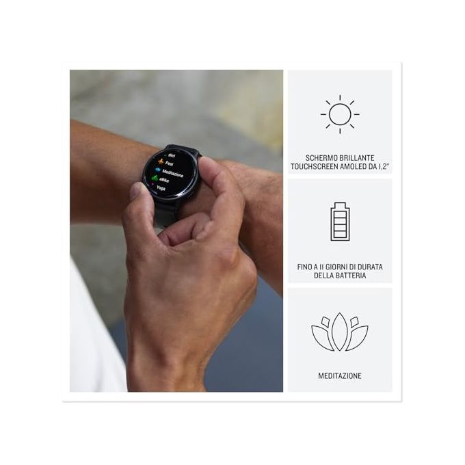 Garmin Vivoactive 5 1.2'' GPS Sport Salute Notifiche Orchid Metallic