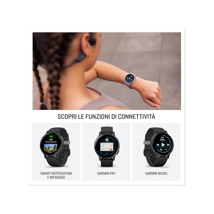 Garmin Vivoactive 5 1.2'' GPS Sport Salute Notifiche Orchid Metallic