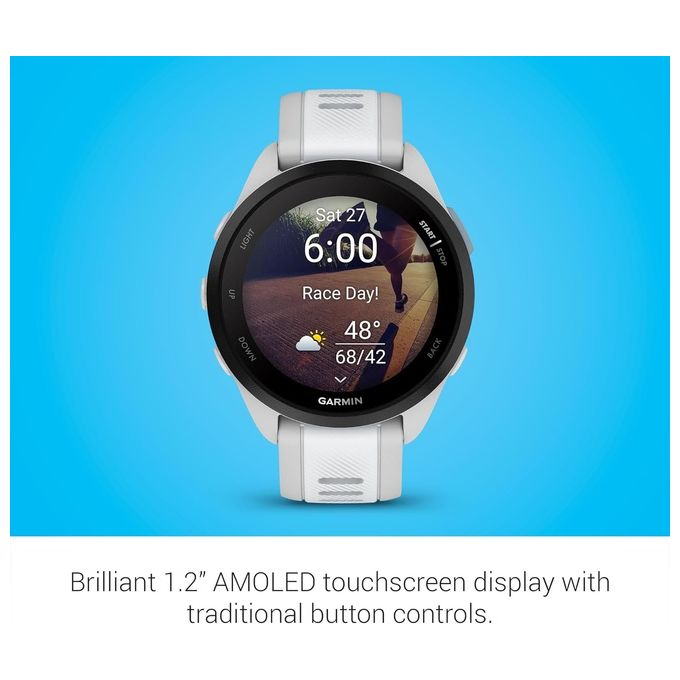 Garmin Forerunner 165 43mm 1.2'' GPS Sport Salute Notifiche Mist grey-Whitestone