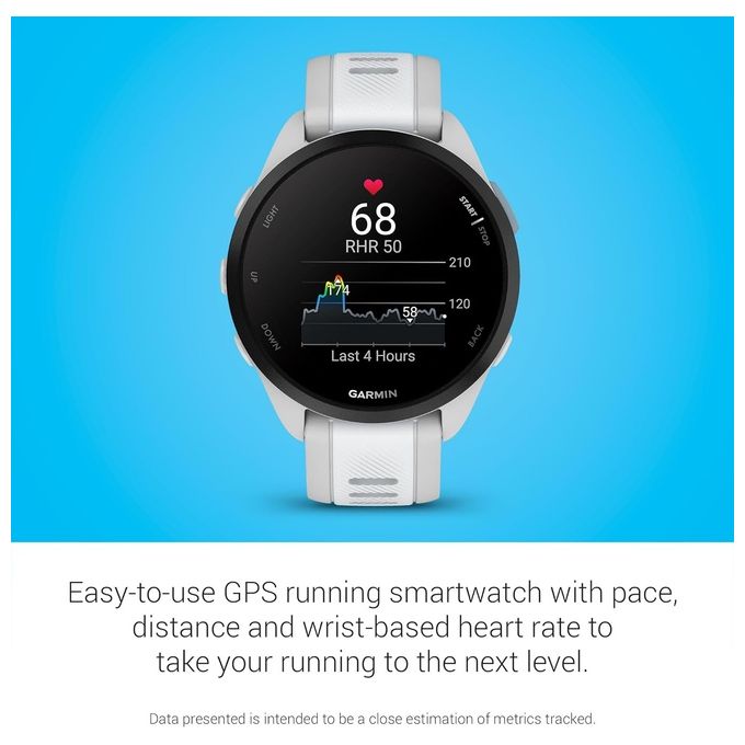Garmin Forerunner 165 43mm 1.2'' GPS Sport Salute Notifiche Mist grey-Whitestone