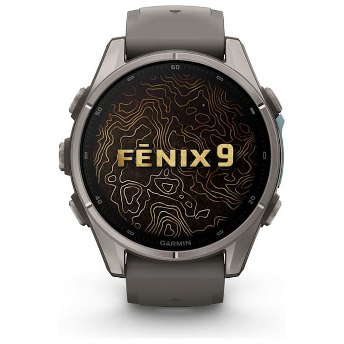 Garmin 010-04761-11 f?nix 9 Smartwatch AMOLED 43 mm Titanio con GPS Wi-Fi 64 GB colore Titanio