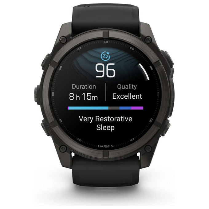 Garmin 010-04763-11 f?nix 9 Smartwatch 51 mm Display AMOLED 1.4'' Memoria 64 GB GPS Wi-Fi Cardiofrequenzimetro Cassa Titanio colore Grigio