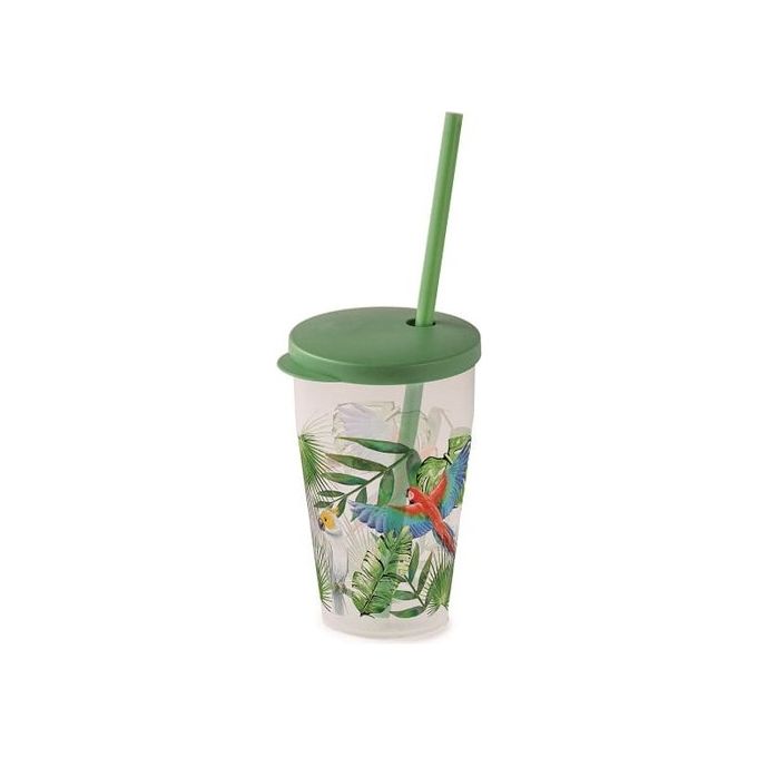 Snips Bicchiere con Cannuccia Tucano Verde