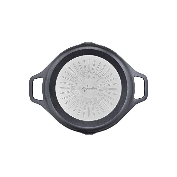 Lagostina Aroma Casseruola Bassa 2 Maniglie Coperchio Alluminio Pressofuso 28cm