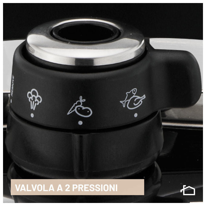 Lagostina 012022010505 Diva Pentola a Pressione Acciaio Inox 5 L Induzione Gas Cottura Veloce fino al 50% colore Acciaio inox