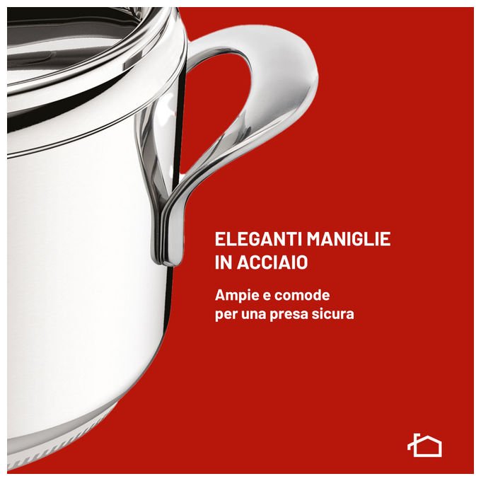 Lagostina 012022010505 Diva Pentola a Pressione Acciaio Inox 5 L Induzione Gas Cottura Veloce fino al 50% colore Acciaio inox