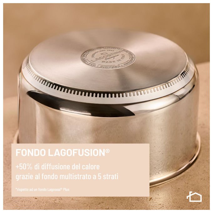 Lagostina 012022010505 Diva Pentola a Pressione Acciaio Inox 5 L Induzione Gas Cottura Veloce fino al 50% colore Acciaio inox