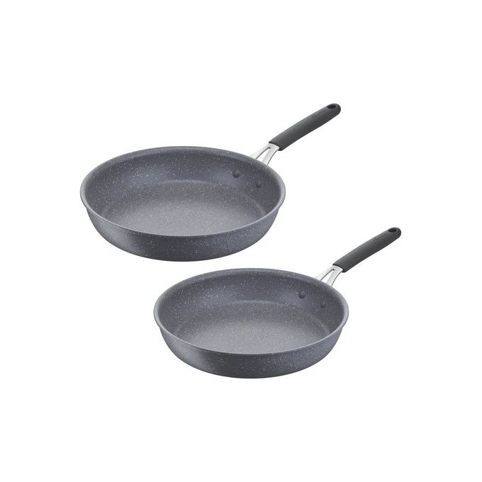 Lagostina Set Padelle Tempra Mineral Grigio 24-28cm