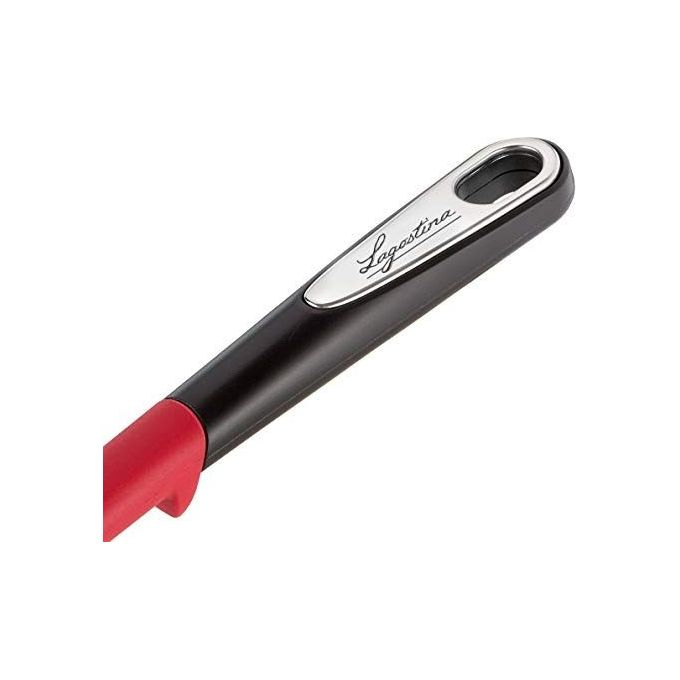 Lagostina Ingenio Smart Spatola con Inserto Antiscivolo Plastica e Silicone Nero e Rosso