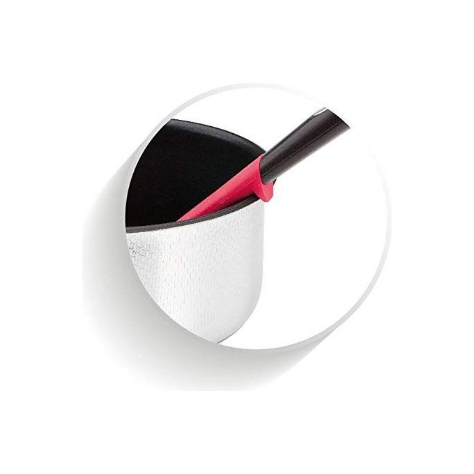 Lagostina 012196000004 Ingenio Smart Paletta da cucina in Silicone resistente 250°C lavabile in lavastoviglie colore Nero Rosso