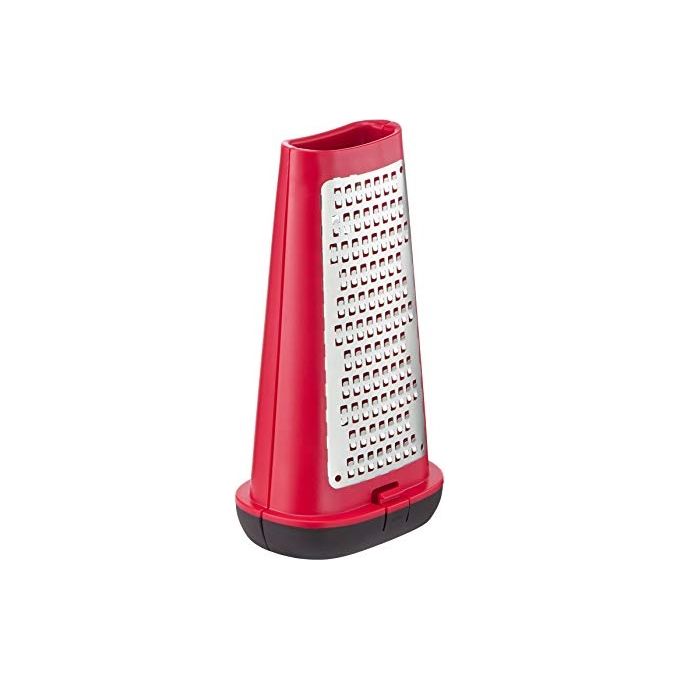 Lagostina Ingenio Smart Grattugia Box con Due Lame Plastica e Acciaio Nero e Rosso