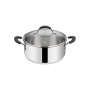 Lagostina Casseruola Tempra Semi Fonda con Coperchio Acciaio