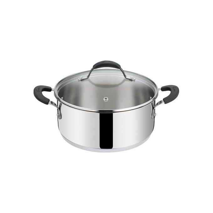 Lagostina Casseruola Tempra Semi Fonda con Coperchio Acciaio
