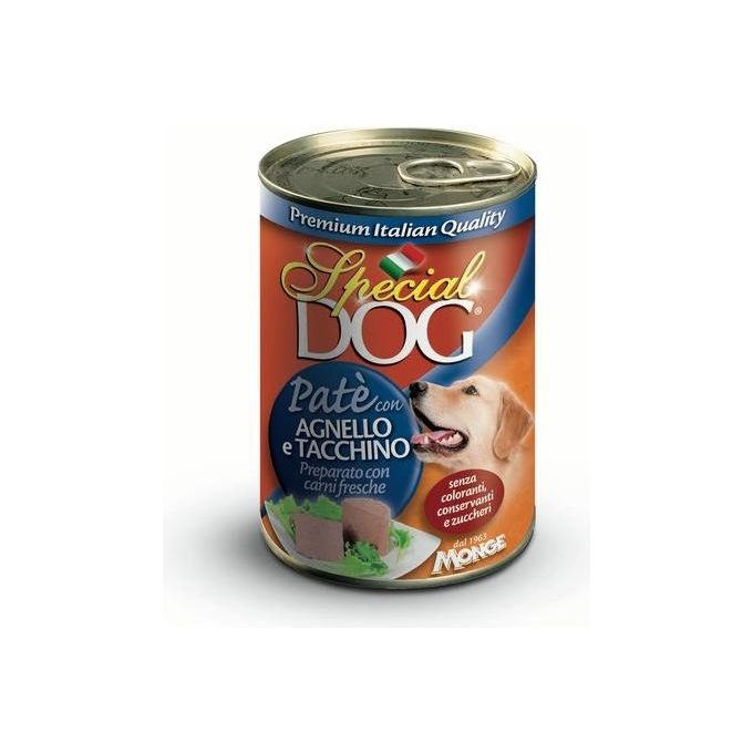Monge Alimento Cani Pate' Agnello-Tacchino 400gr