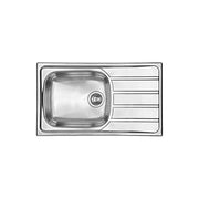 CM 015440DCSSX Serie Universal 3'' Lavello Acciaio inox spazzolato da incasso Gocciolatoio a Sinistra 1 Vasca 86x50cm