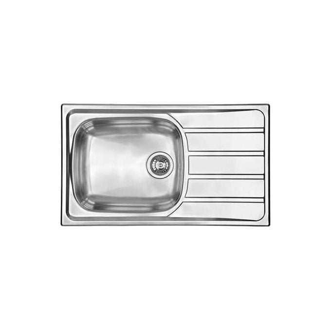 CM 015440DCSSX Serie Universal 3'' Lavello Acciaio inox spazzolato da incasso Gocciolatoio a Sinistra 1 Vasca 86x50cm