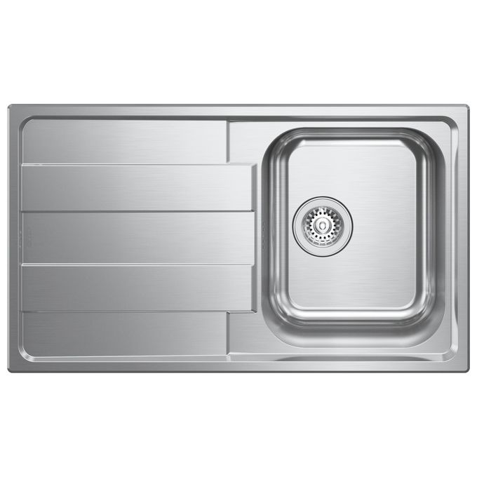 CM 015723DCSSP Serie Levante 3'' Lavello Acciaio inox Satinato da incasso Gocciolatoio a Sinistra 1 Vasca 86X50cm