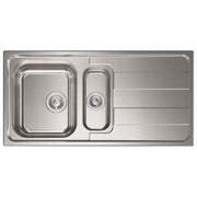 CM 015725SCSSP Serie Levante 3'' Lavello Acciaio inox da incasso Gocciolatoio a Destra 2 Vasche 100X50cm