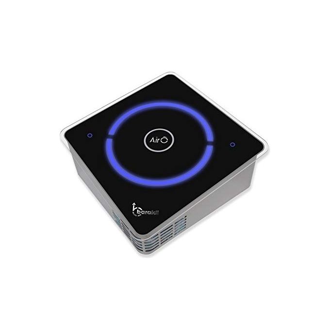 Baraldi 01AIRO40BLST Purificatore d'Aria AirO' Motore 45 m3-h Nero Acciaio - Vetro Sintetico