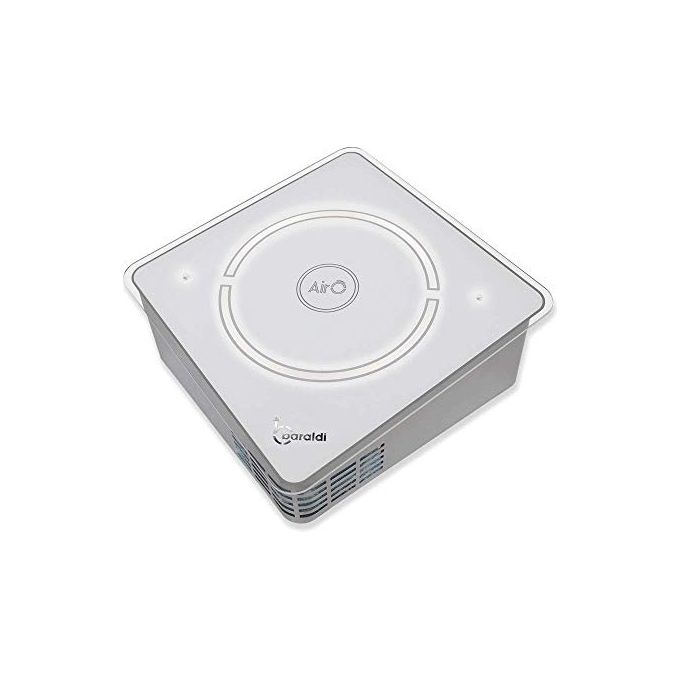 Baraldi 01AIRO40WHST Purificatore d'Aria AirO' Motore 45 m3-h Bianco Acciaio - Vetro Sintetico