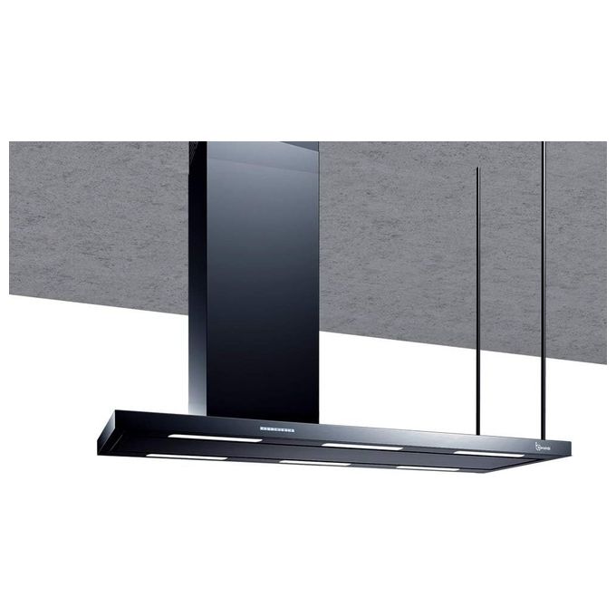 Baraldi 01ELEIS146BLSX80 Cappa a Isola Elea con Camino a Sinistra Classe energetica A 4 Velocita' 146 cm Nero