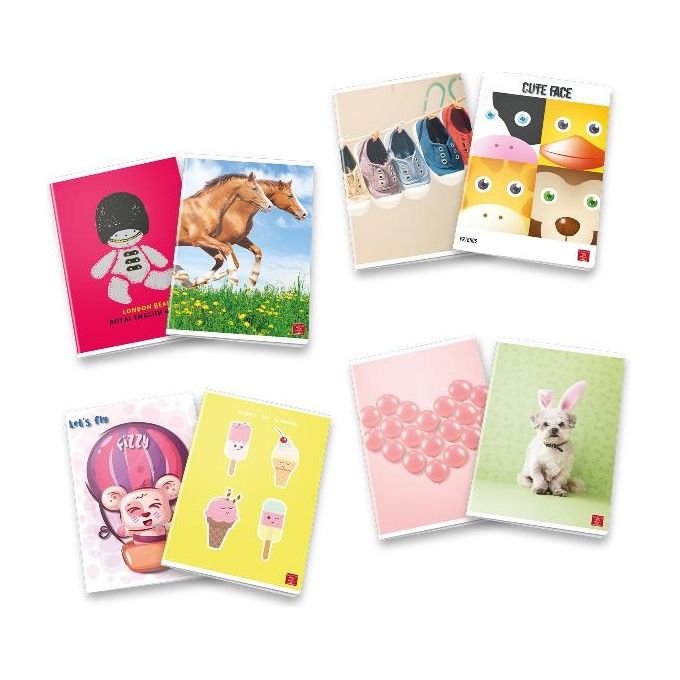 Pigna Confezione 10 Quaderni 20 Fogli Bimba A4 80gr Assortito