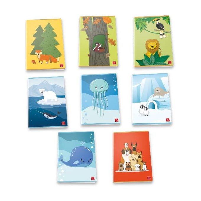 Pigna Confezione 10 Quaderni 20 Fogli Animaliam A4 80gr Assortito