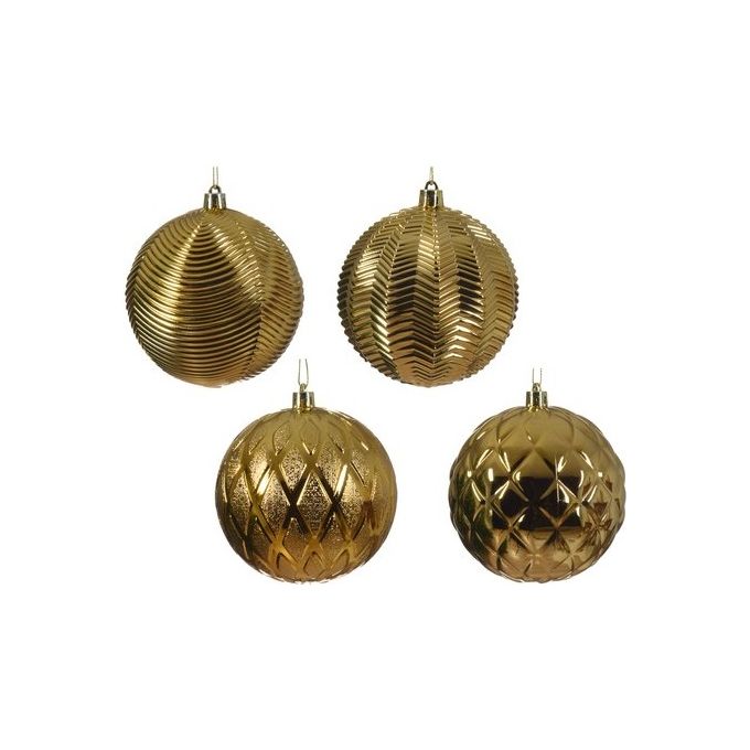 Kaemingk Pallina Albero Sfera Light Gold Assortito