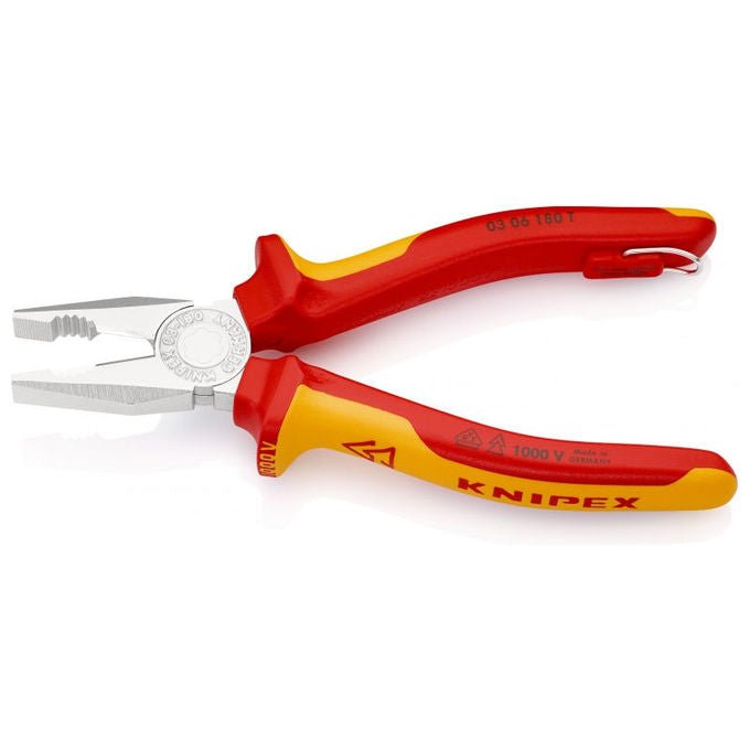 Knipex 03 06 180 T Pinze diagonali con manici isolati fino a 1000V AC 180 mm colore Rosso Giallo
