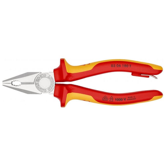 Knipex 03 06 180 T Pinze diagonali con manici isolati fino a 1000V AC 180 mm colore Rosso Giallo