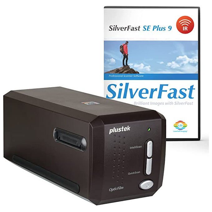 Plustek 0317 OpticFilm 8300i SE Scanner per film Risoluzione 7200 dpi Sensore CCD Interfaccia USB 2.0 Tipo B colore Nero