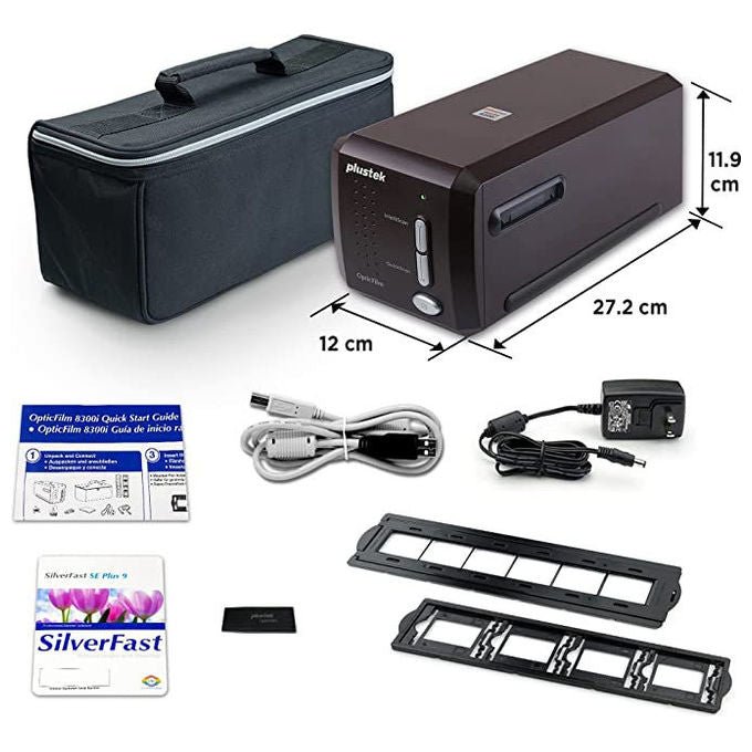 Plustek 0317 OpticFilm 8300i SE Scanner per film Risoluzione 7200 dpi Sensore CCD Interfaccia USB 2.0 Tipo B colore Nero