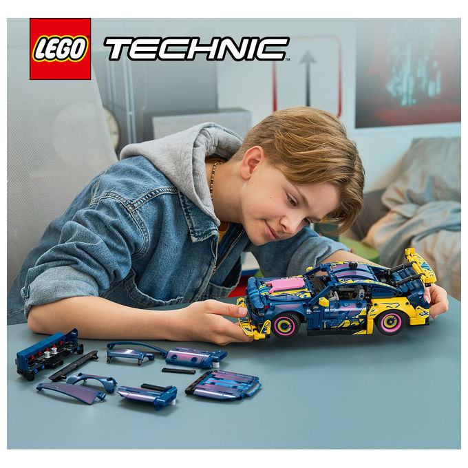 Lego 42236 Auto Ford Mustang GT Custom Garage Giocattolo con Motore V8 Sterzo HOG Parti Intercambiabili da 10+ colore Multicolore