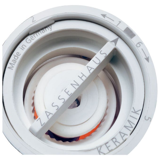 Zassenhaus 033045 Gera Macinapepe Elettrico con Macina in Ceramica 6 Regolazioni LED Integrato Acciaio Inox