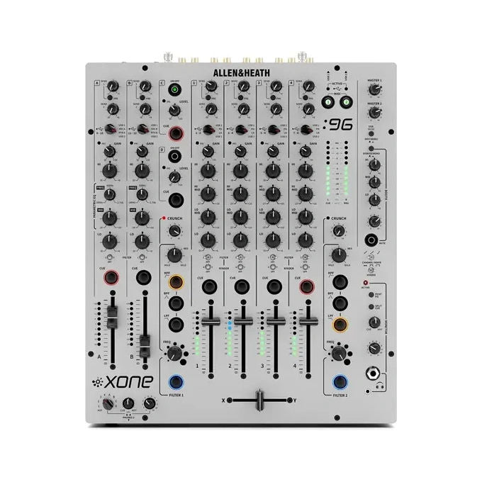 Allen and Heath XONE96 Mixer Analogico con 6+2 Canali Doppia Interfaccia Audio USB 32bit-96kHz Compatibile Traktor Scratch Filtri Multimodo Distorsione Pre-Filtro Uscite Cuffia Jack 1-4 e Mini-Jack colore Nero