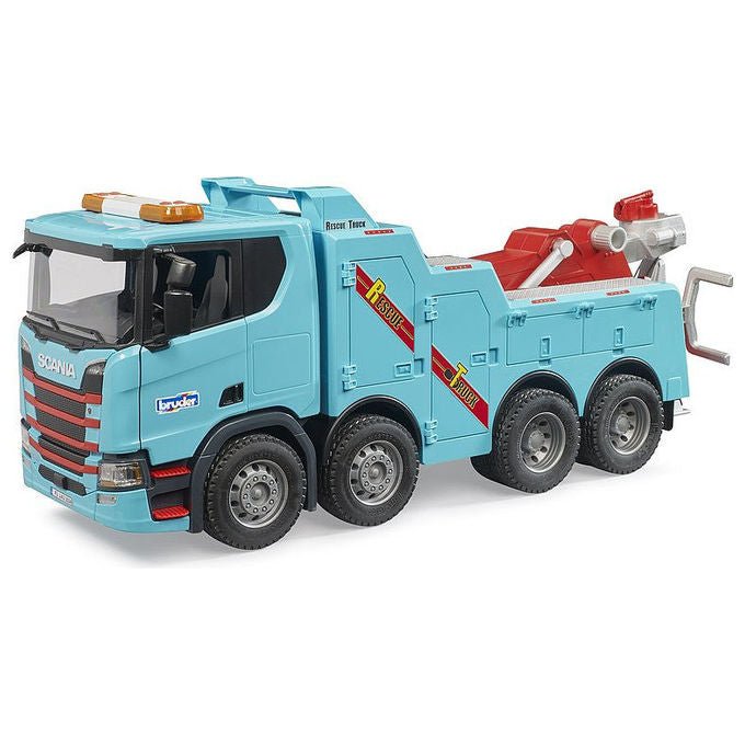 Bruder 03553 Scania Super 560R Carro Attrezzi Mezzi Pesanti con Carro Sollevabile e Porte Apribili colore Rosso