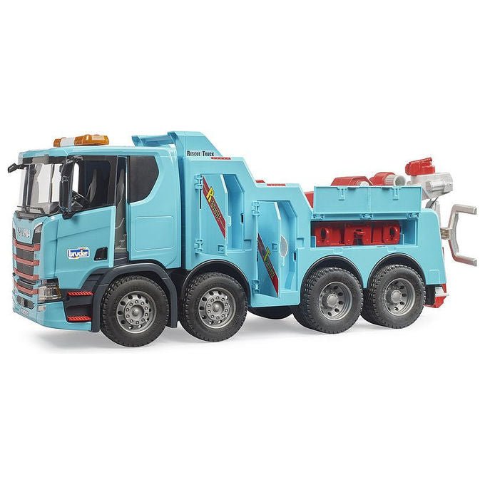 Bruder 03553 Scania Super 560R Carro Attrezzi Mezzi Pesanti con Carro Sollevabile e Porte Apribili colore Rosso