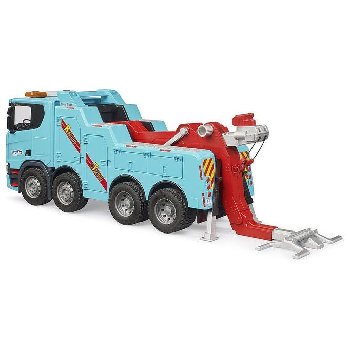 Bruder 03553 Scania Super 560R Carro Attrezzi Mezzi Pesanti con Carro Sollevabile e Porte Apribili colore Rosso