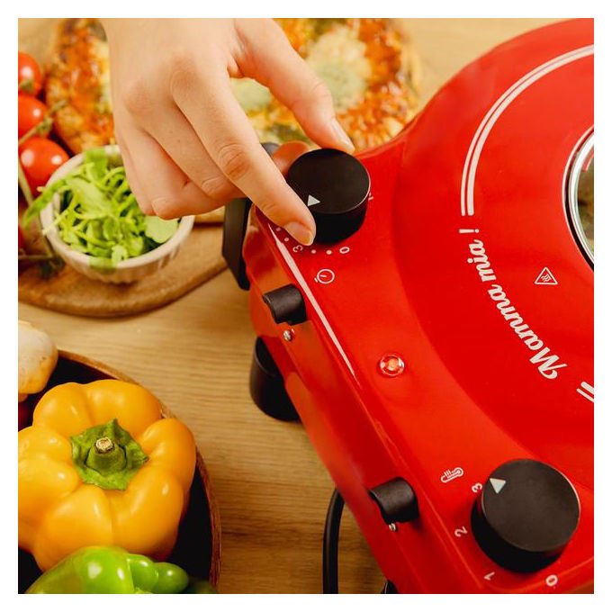 Cecotec 03826 Fun PizzaandCo Forno per pizza elettrico 1200 W temperatura fino a 420 °C con timer e finestra di visualizzazione (30x40x20 cm) colore Nero