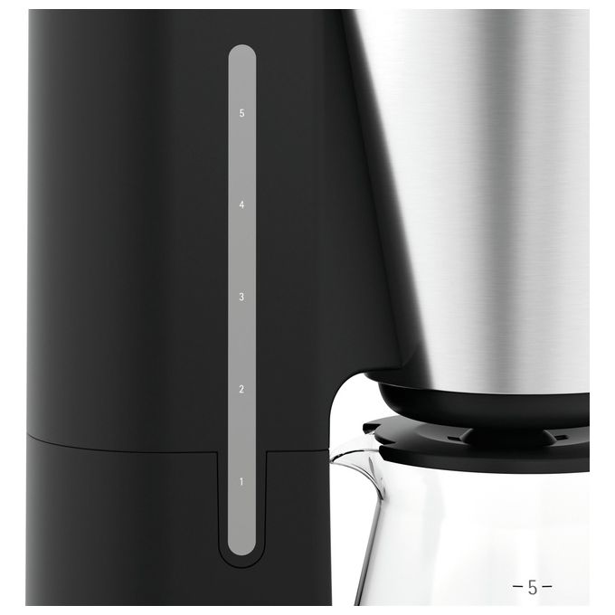 WMF 0412270011 KITCHENminis Macchina per caffe' Aroma 5 tazze 760 W Tecnologia WMF Hot Brew colore Cromargan