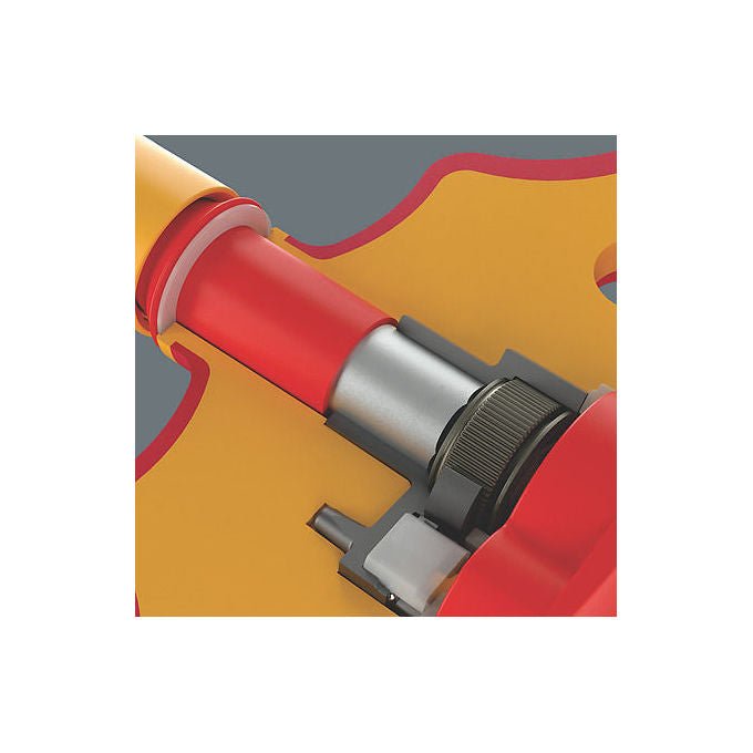 Wera 410 i VDE B RA VDE Impugnatura a T con Funzione Cricchetto per Bussole da 3-8'' Isolata VDE Meccanismo a Denti Fini Testata a 10000 V colore Nero