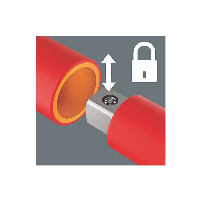 Wera 410 i VDE B RA VDE Impugnatura a T con Funzione Cricchetto per Bussole da 3-8'' Isolata VDE Meccanismo a Denti Fini Testata a 10000 V colore Nero
