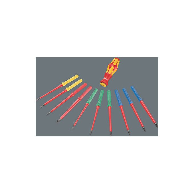 Wera 05006633001 Kraftform Kompakt VDE Safe-Torque Speed Set 1 Set di strumenti meccanici 23 pezzi con cacciaviti e giraviti isolati VDE colore Rosso Giallo
