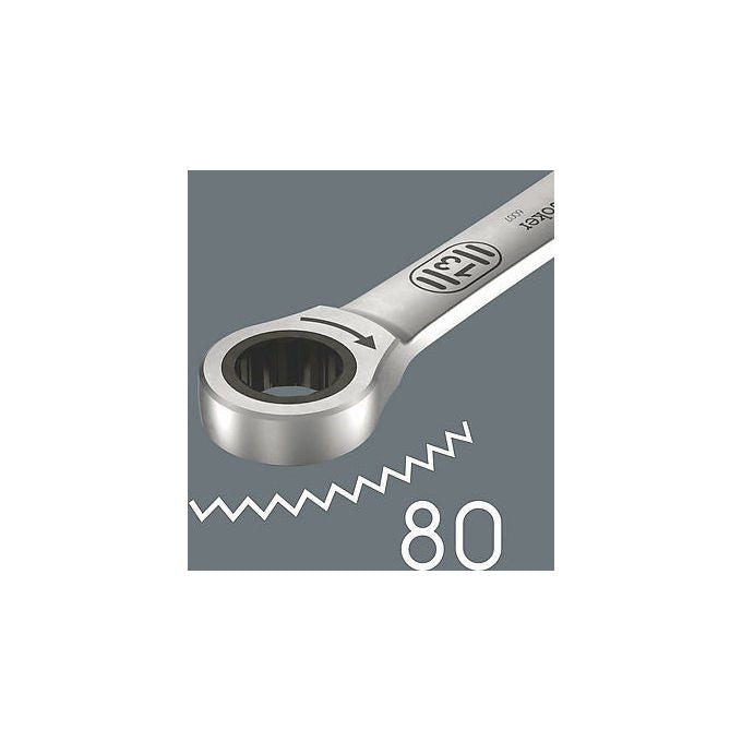 Wera 05020351001 Chiave a cricchetto 10 mm design lungo colore Argento