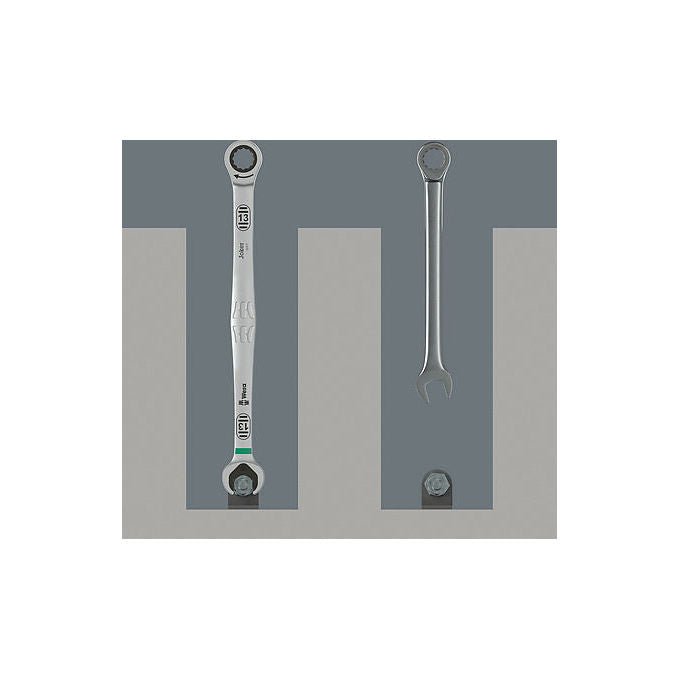 Wera 05020380001 6007 Joker Set di Chiavi a Cricchetto Aperte 5 Pezzi Misura 8 10 13 17 19 mm colore Acciaio inox